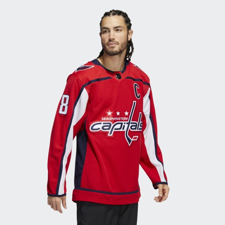 Letras Maiúsculas Vermelhas Ovechkin Home Autêntico Jersey Adidas