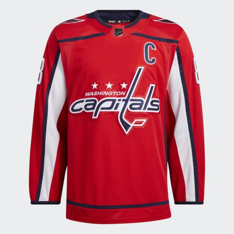 Letras Maiúsculas Vermelhas Ovechkin Home Autêntico Jersey Adidas