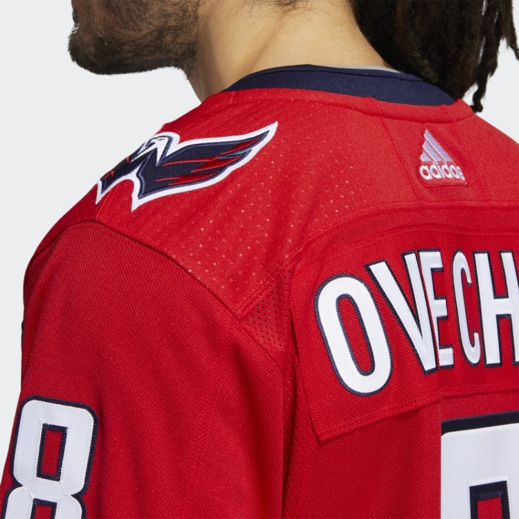 Letras Maiúsculas Vermelhas Ovechkin Home Autêntico Jersey Adidas
