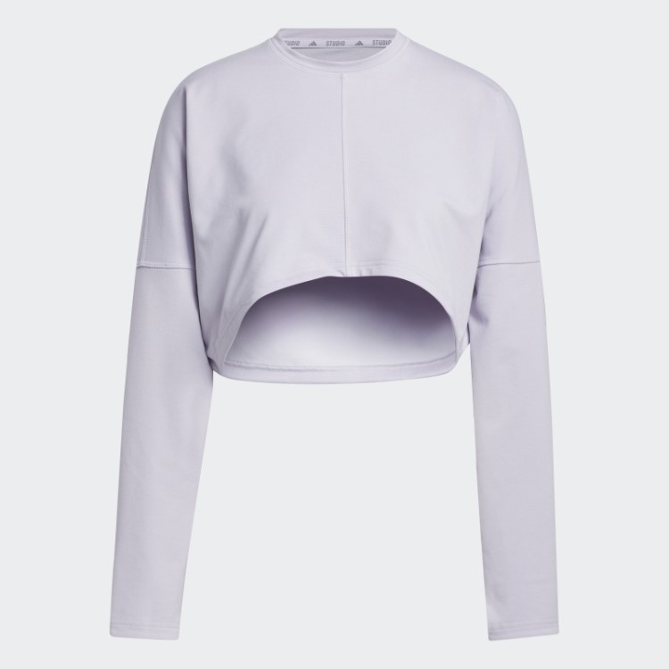 Moletom Adidas Silver Dawn Yoga Studio Crop Moda