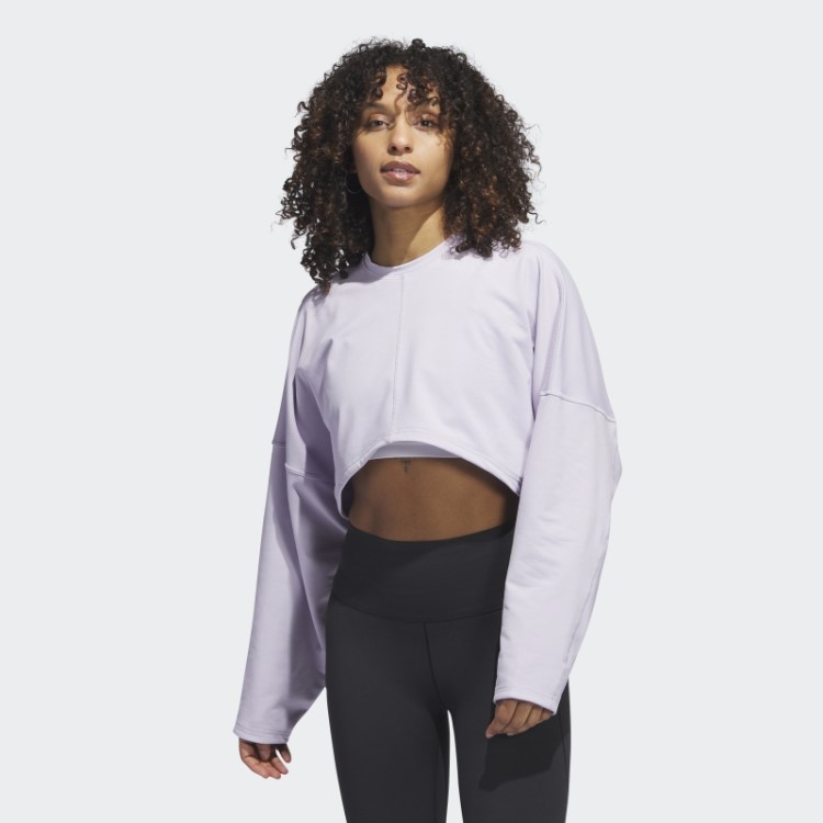 Moletom Adidas Silver Dawn Yoga Studio Crop