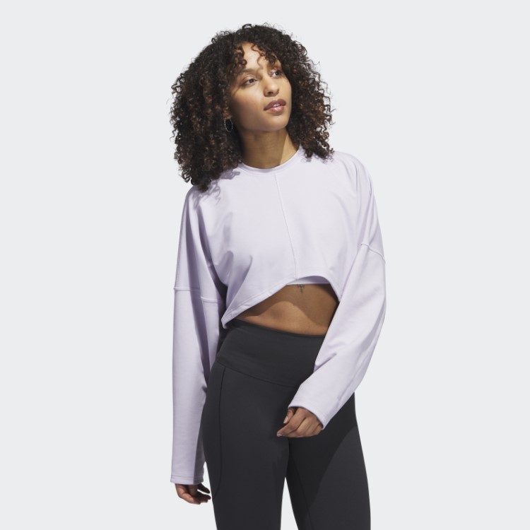 Moletom Adidas Silver Dawn Yoga Studio Crop