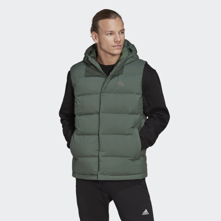 Adidas Helionic Colete Com Capuz Verde óxido