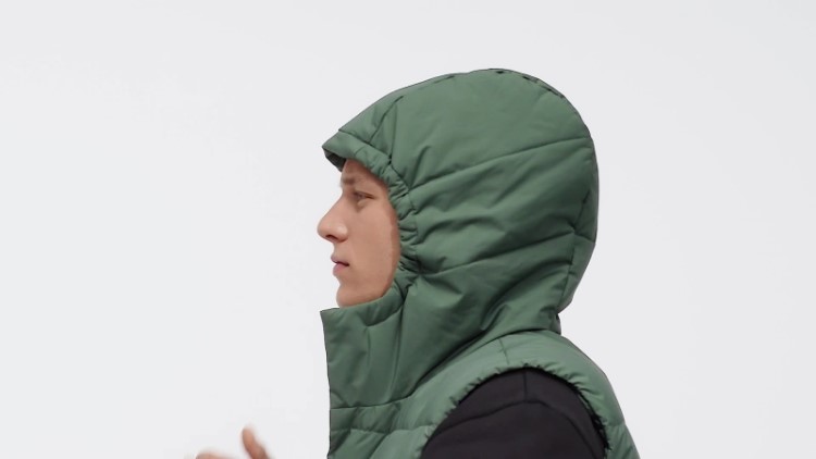 Adidas Helionic Colete Com Capuz Verde óxido