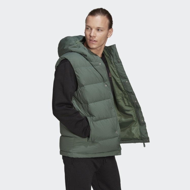 Adidas Helionic Colete Com Capuz Verde óxido