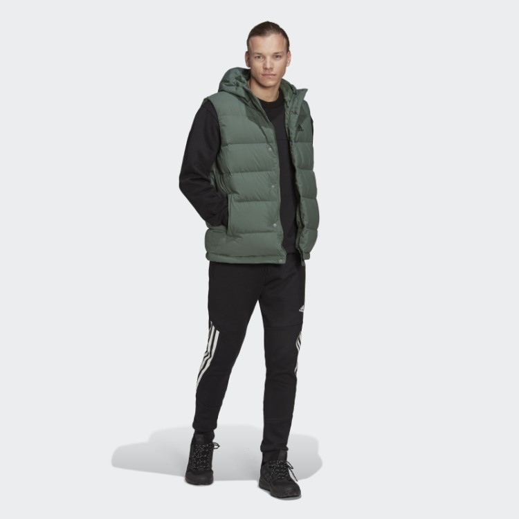 Adidas Helionic Colete Com Capuz Verde óxido