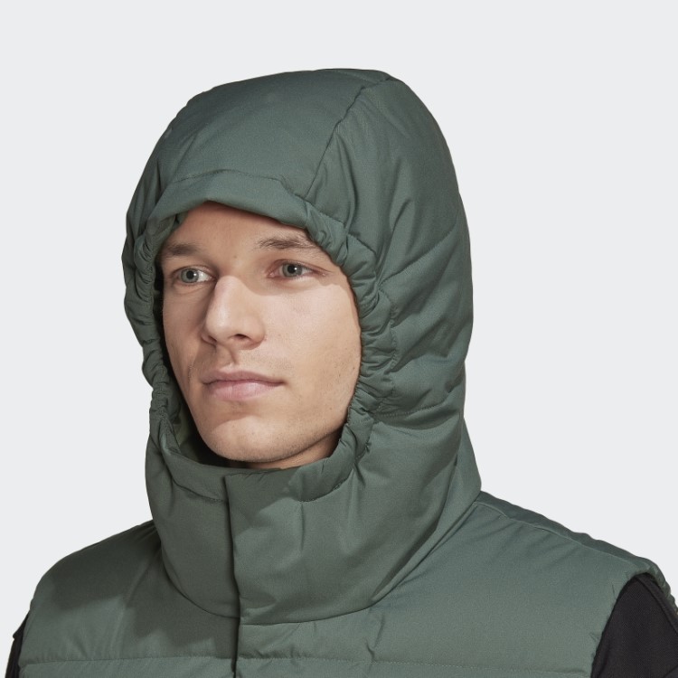 Adidas Helionic Colete Com Capuz Verde óxido