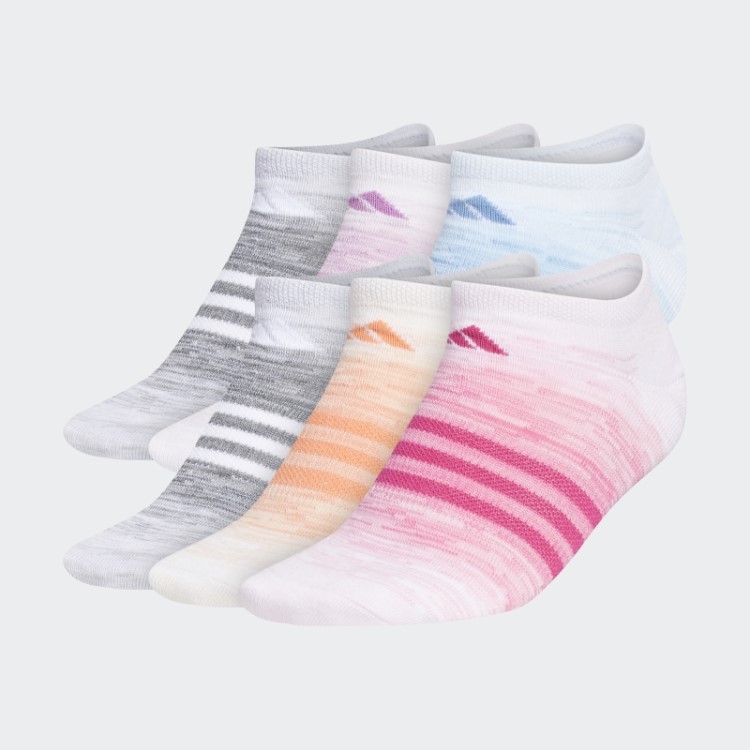 Meias Invisíveis Adidas Superlite Ombré Rosa 6 Pares