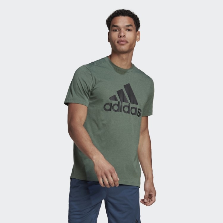 Camiseta Com Logo Esportivo Adidas Aeroready Designed 2 Move óxido Verde