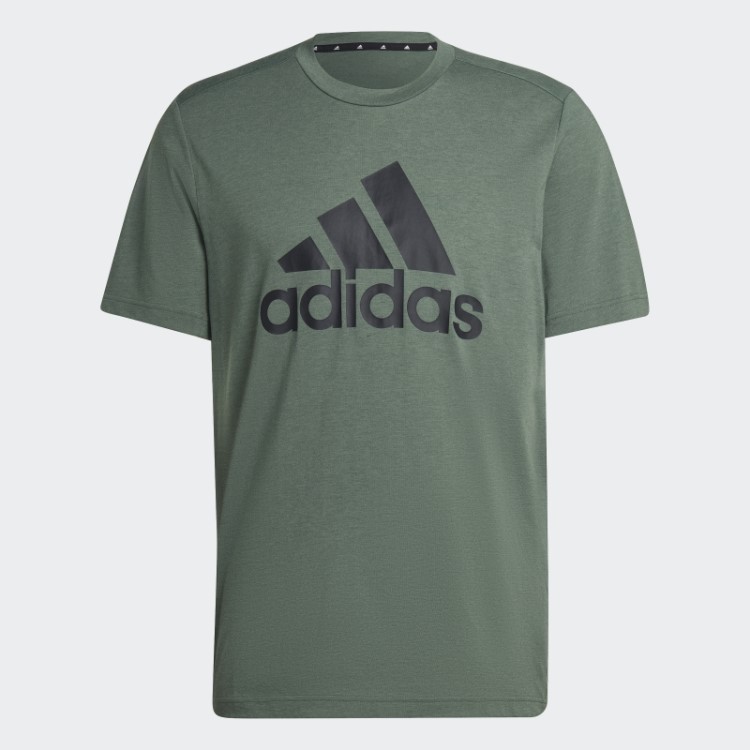 Camiseta Com Logo Esportivo Adidas Aeroready Designed 2 Move óxido Verde