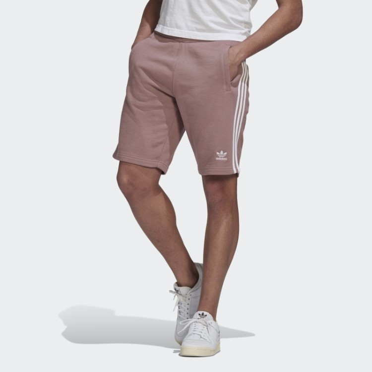 Short De Moletom Com As Três Listras Roxo Adidas
