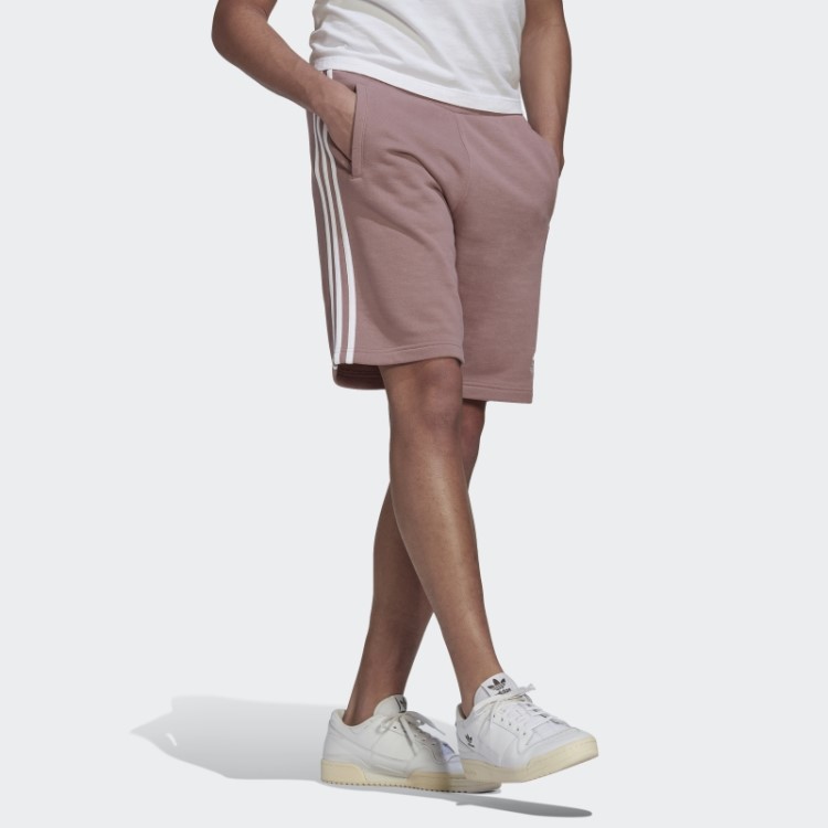 Short De Moletom Com As Três Listras Roxo Adidas