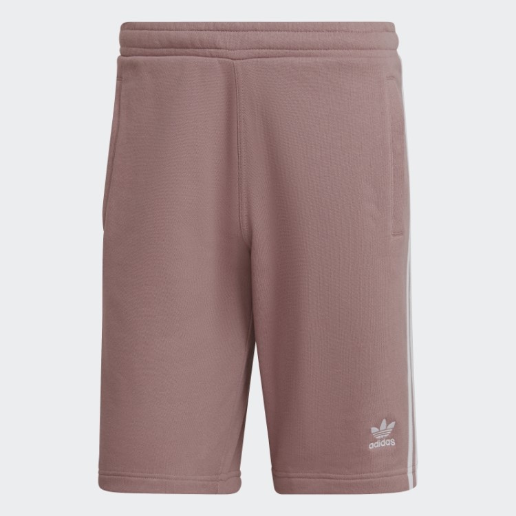 Short De Moletom Com As Três Listras Roxo Adidas