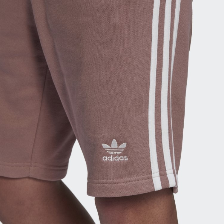 Short De Moletom Com As Três Listras Roxo Adidas