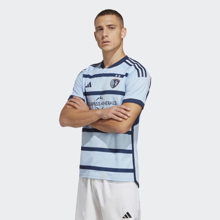 Camisa Esportiva Kansas City 23/24 Casa Autêntica Adidas Glow Blue