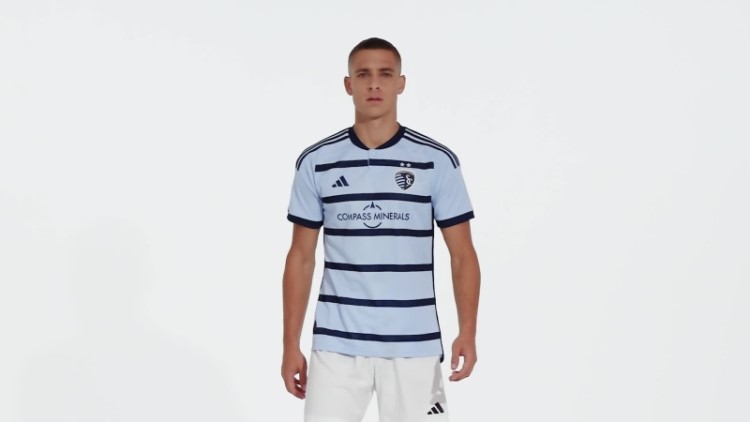 Camisa Esportiva Kansas City 23/24 Casa Autêntica Adidas Glow Blue