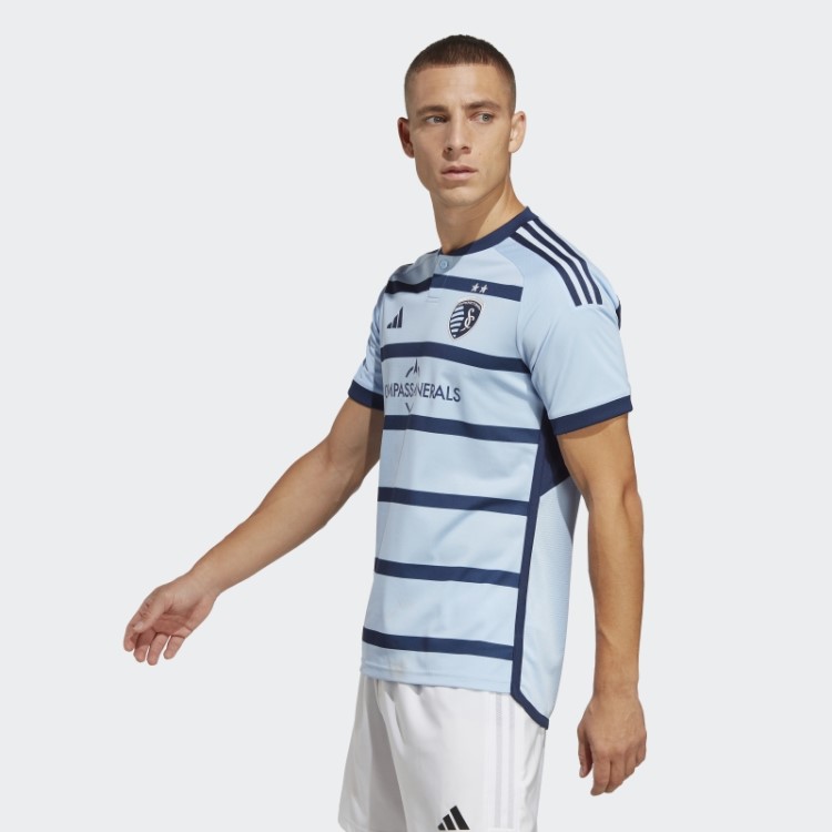 Camisa Esportiva Kansas City 23/24 Casa Autêntica Adidas Glow Blue
