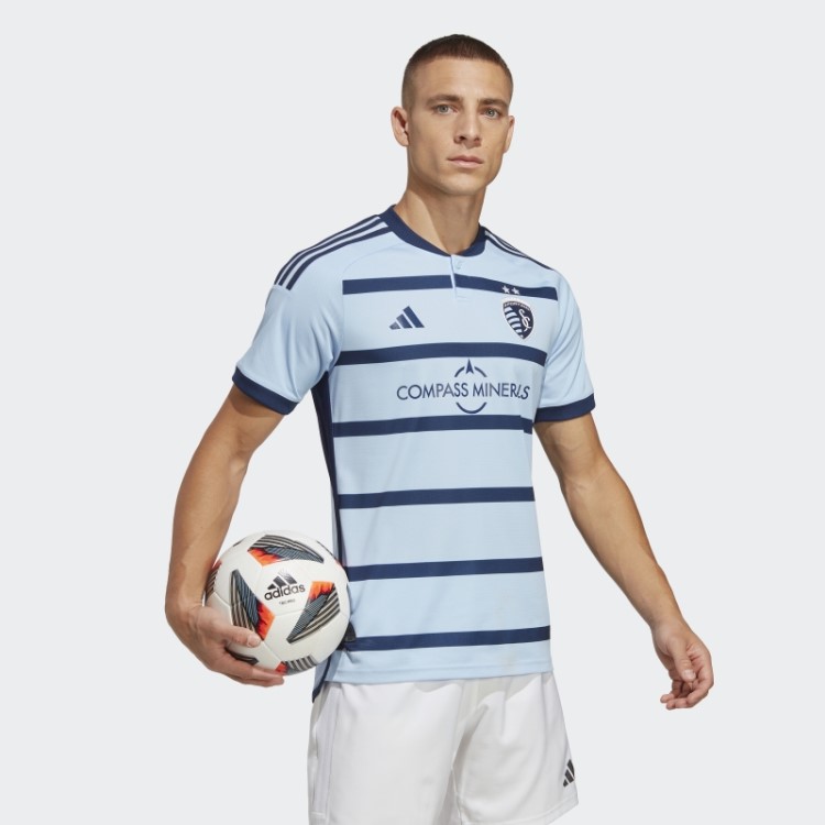 Camisa Esportiva Kansas City 23/24 Casa Autêntica Adidas Glow Blue