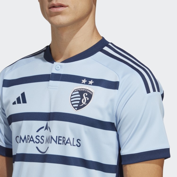 Camisa Esportiva Kansas City 23/24 Casa Autêntica Adidas Glow Blue