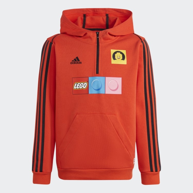 Moda Com Capuz Laranja Adidas X Lego