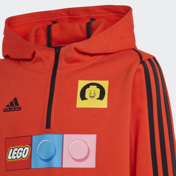 Moda Com Capuz Laranja Adidas X Lego
