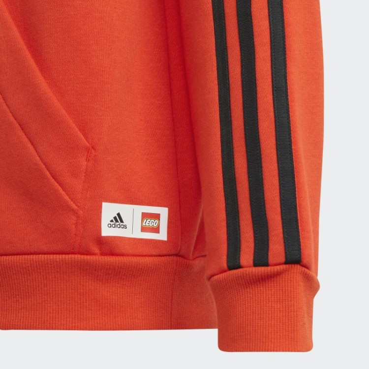 Moda Com Capuz Laranja Adidas X Lego