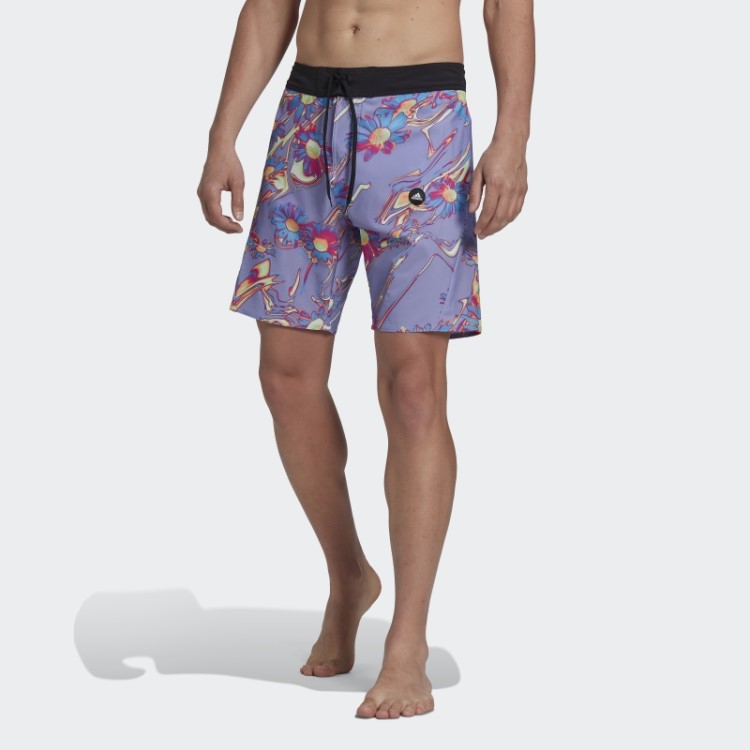 Adidas Positivisea Calção Gráfico De Comprimento Clássico Roxo Claro