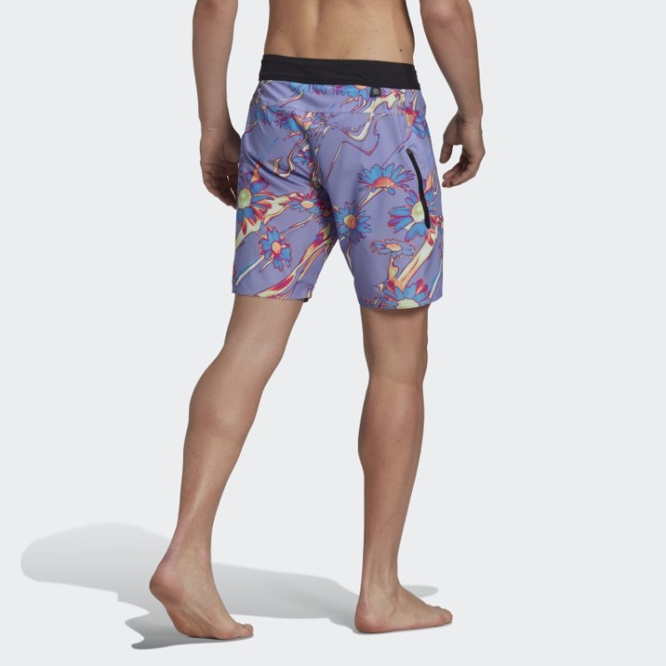 Adidas Positivisea Calção Gráfico De Comprimento Clássico Roxo Claro