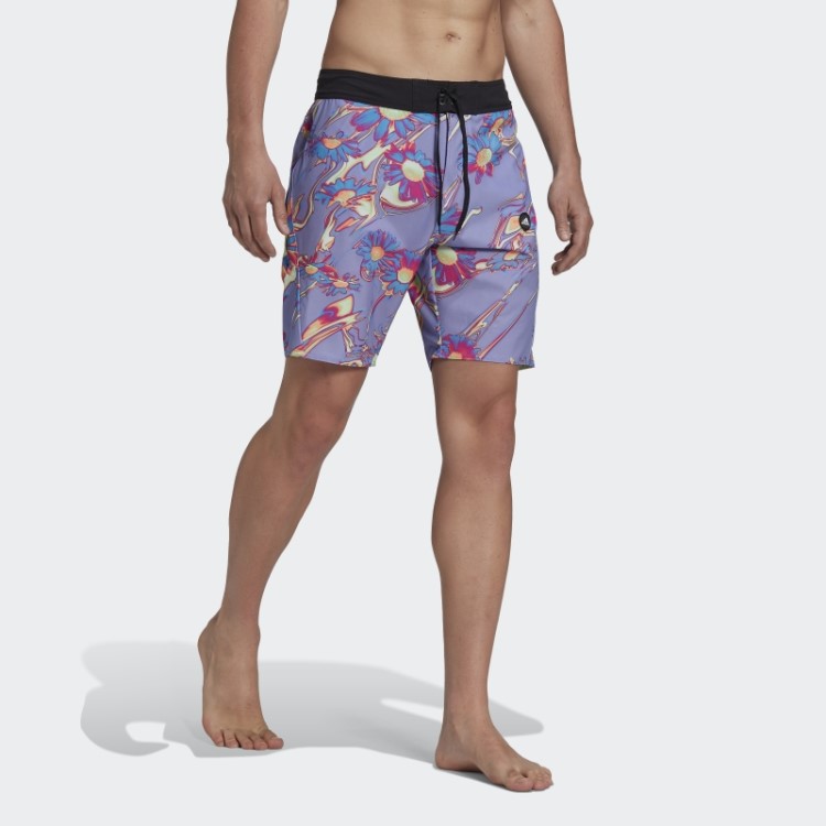 Adidas Positivisea Calção Gráfico De Comprimento Clássico Roxo Claro