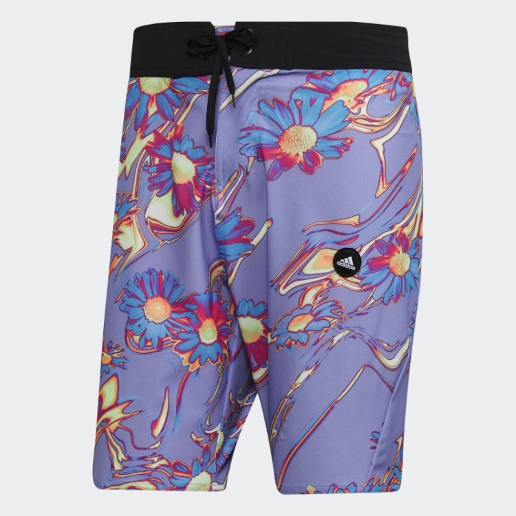 Adidas Positivisea Calção Gráfico De Comprimento Clássico Roxo Claro