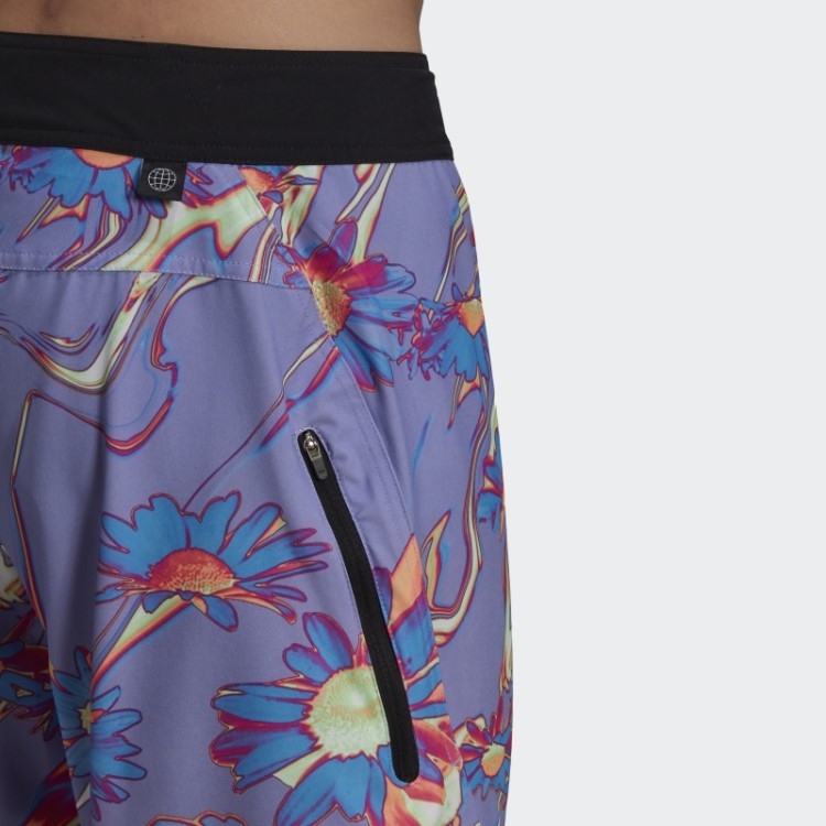 Adidas Positivisea Calção Gráfico De Comprimento Clássico Roxo Claro