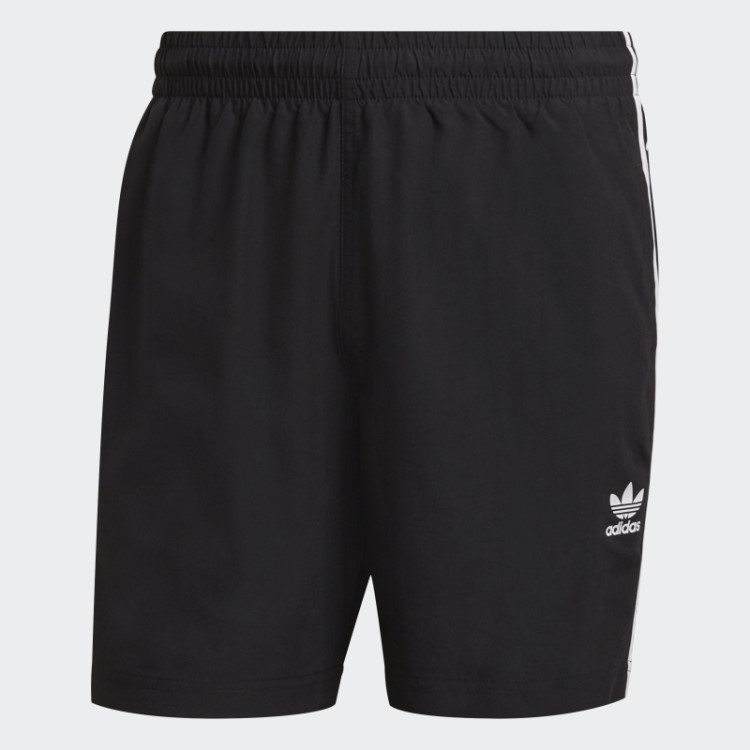 Calção De Banho Adicolor Classics Com As 3 Riscas Preto Adidas
