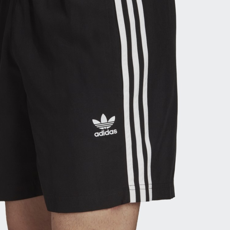Calção De Banho Adicolor Classics Com As 3 Riscas Preto Adidas