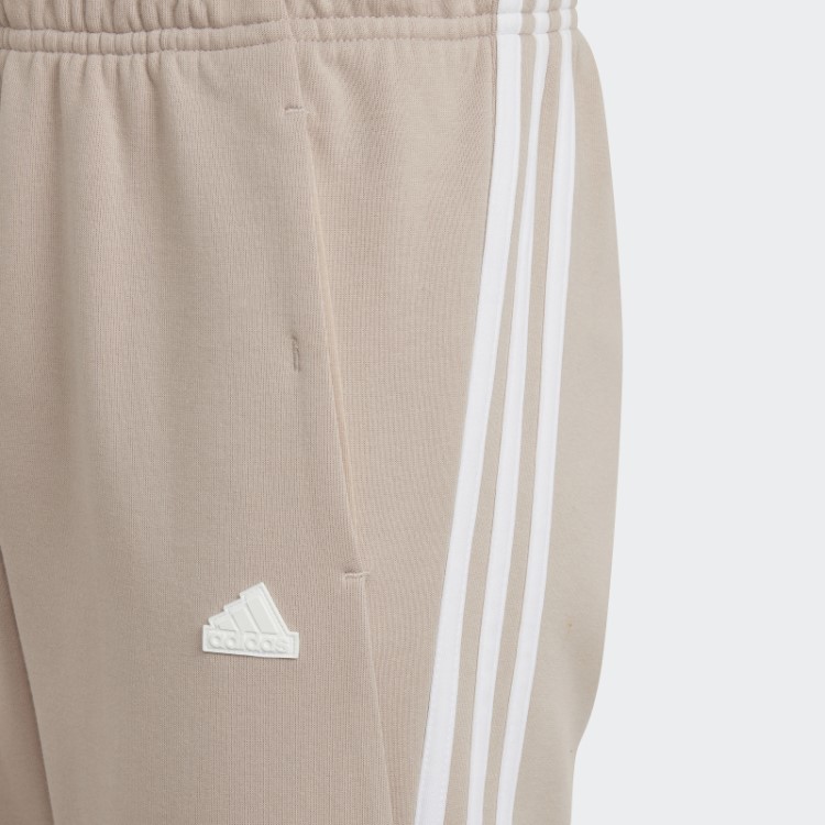 Calça De Algodão Com As Três Listras Taupe Future Icons Da Adidas