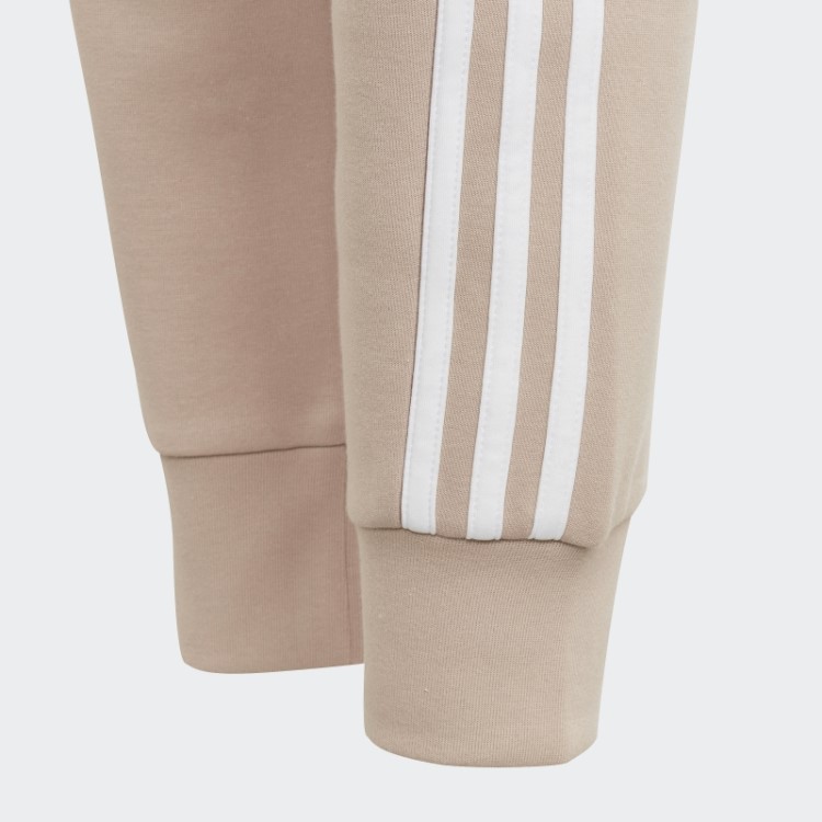 Calça De Algodão Com As Três Listras Taupe Future Icons Da Adidas