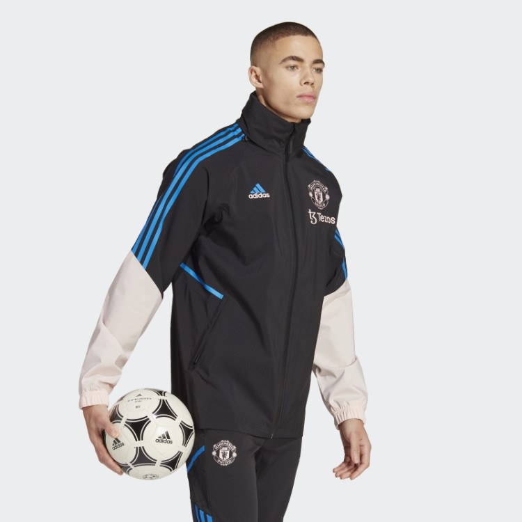 Manchester United Condivo 22 Jaqueta De Tempestade Adidas Preto