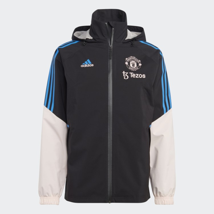 Manchester United Condivo 22 Jaqueta De Tempestade Adidas Preto