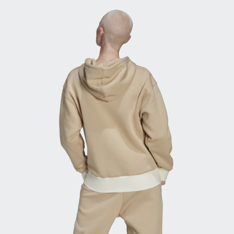 Moletom Bege Adidas Com Bordado Gráfico Trefoil