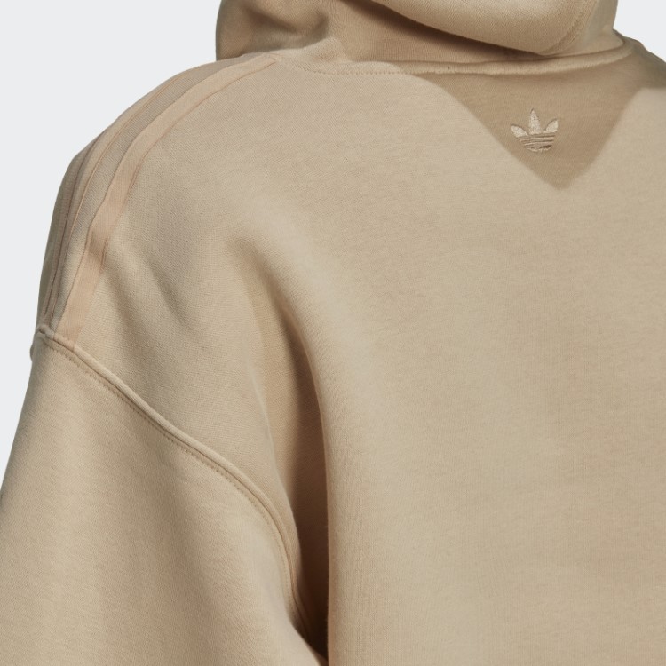 Moletom Bege Adidas Com Bordado Gráfico Trefoil
