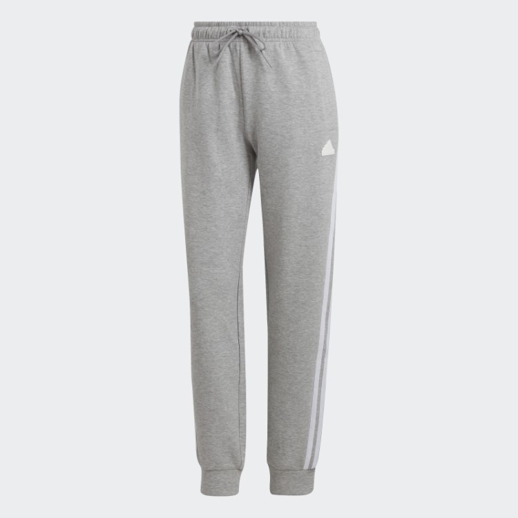 Calça Regular Com As Três Listras Cinza Médio Future Icons Da Adidas