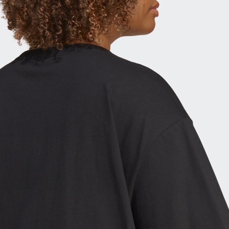 Camiseta Estampada (tamanho Grande) Preta Adidas