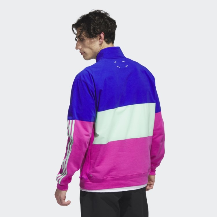 Adidas Adicross 1/2-zip Anoraque De Golfe Azul