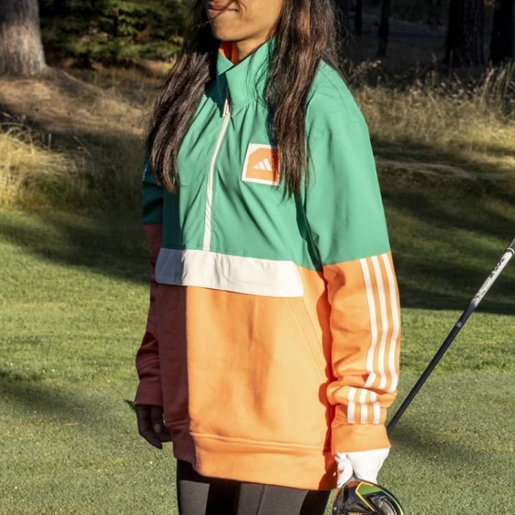 Adidas Azul Adicross 1/2-zip Anoraque De Golfe