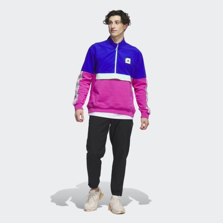 Adidas Azul Adicross 1/2-zip Anoraque De Golfe