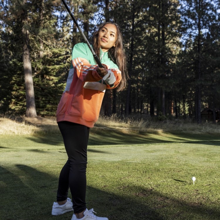 Adidas Azul Adicross 1/2-zip Anoraque De Golfe