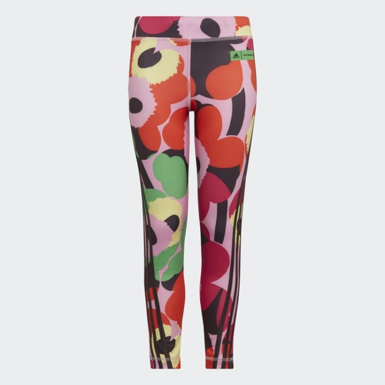 Rosa Geada Adidas X Marimekko Acredite Nesta Meia-calça Com Estampa Floral De Treinamento Aeroready Quente