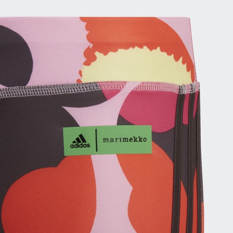 Rosa Geada Adidas X Marimekko Acredite Nesta Meia-calça Com Estampa Floral De Treinamento Aeroready Quente
