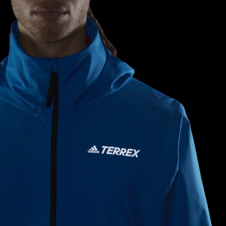 Adidas Terrex Multi Rain.rdy Jaqueta De Chuva De Duas Camadas Azul Choque