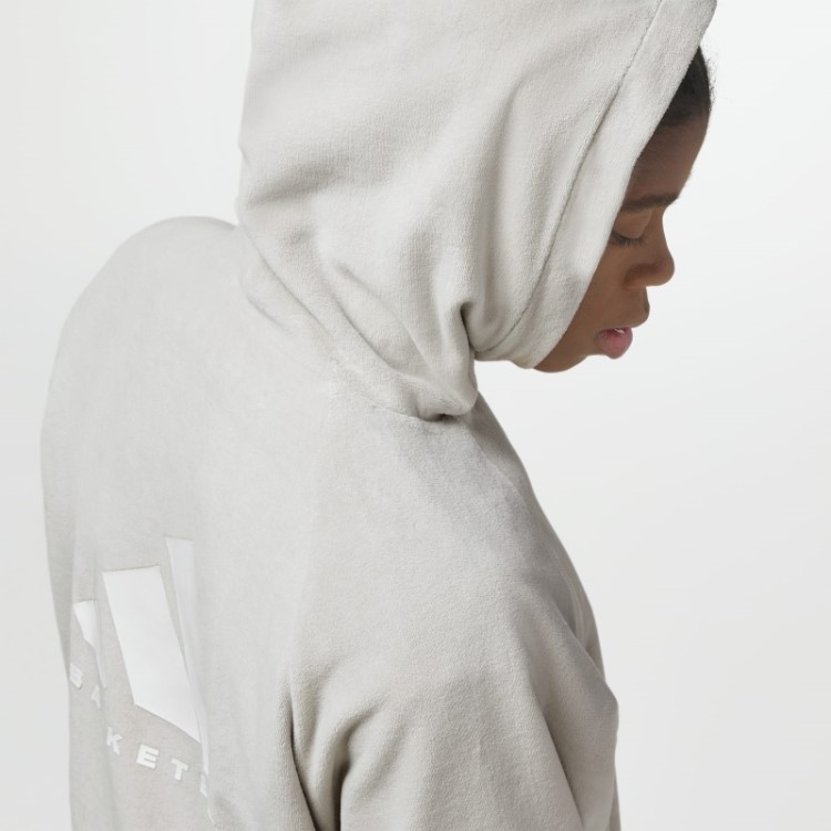 Moletom De Veludo De Basquete Cinza Metálico (gênero Neutro) Adidas