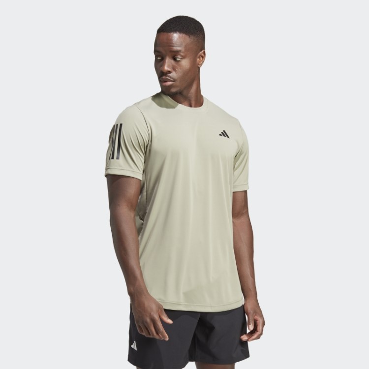Camiseta De Tênis Com As Três Listras Adidas Club Silver Pebble